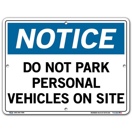 Vestil Polystyrene Sign, 12-1/2" W, 9-1/2" H, English, Polystyrene, White SI-N-67-B-PS-040